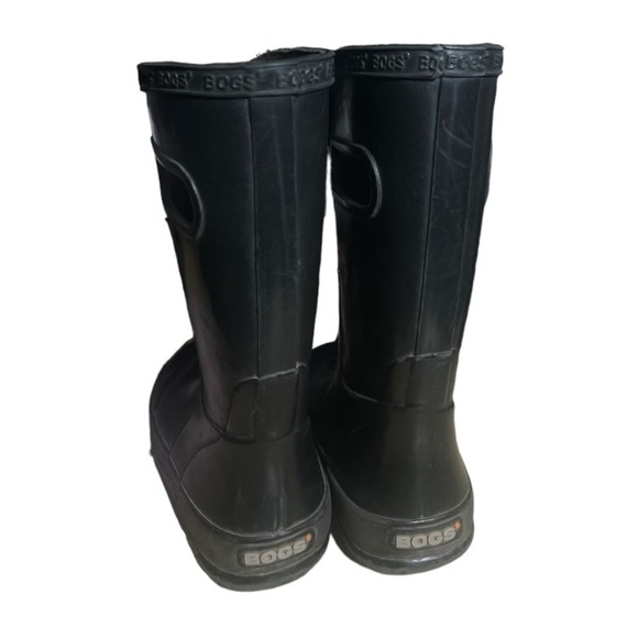 Bogs Boys Kids Girls 11 Rain Rubber Boots Black Waterproof Spring Boot Shoes 11K - Picture 3 of 11